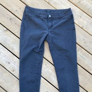 Ann Taylor Mid Rise Straight Leg Jean Faded Black